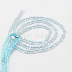 Natürliche Aquamarin Perle Stränge&nbsp;G-P270-2mm-15
