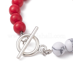 Bracciale a maglie a cuore in lega smaltata&nbsp;BJEW-JB09999-02