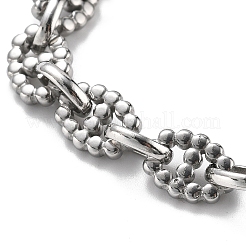 Bracelets à maillons ovales en acier inoxydable 304 pour hommes et femmes&nbsp;BJEW-D042-47P