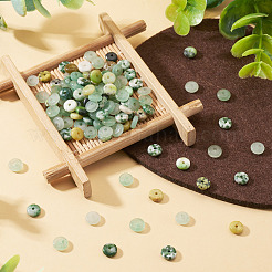 180 Stück 4 Stile natürliche Serpentin Jade & grüner Aventurin & grüner Fleck Jaspis Perlen&nbsp;G-TA0003-08B