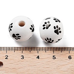 Holzperlen mit Hundemotiv&nbsp;WOOD-M011-05A-01