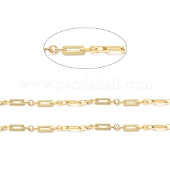 Catene a maglie ovali e ad anello e rettangolari in ottone placcato a cremagliera&nbsp;CHC-I040-15G