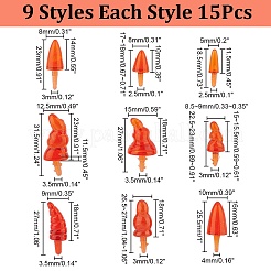 135 Stück 9 Stile Kunststoff-Bastelnase&nbsp;DIY-AR0003-88