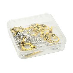 8 Stile Knebelverschlüsse aus tibetischer Legierung&nbsp;FIND-FS0002-43