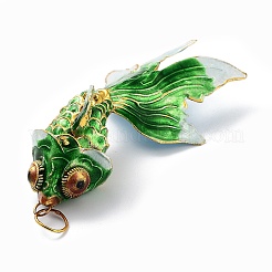 Pendenti cloisonné in ottone&nbsp;KK-P251-A04-G