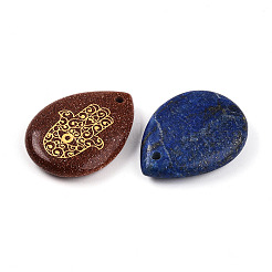 Pendentifs en pierre naturelle & synthétique mixte&nbsp;G-N345-05