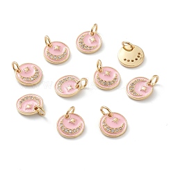Latón micro pavimenta claro cubic zirconia encantos&nbsp;ZIRC-Z008-10G
