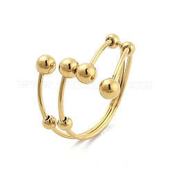 Ionenplattierung (IP) 304 Edelstahl-Manschettenringe&nbsp;RJEW-P131-01G