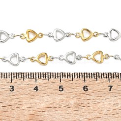 Colliers à maillons triangulaires bicolores en acier inoxydable 304 pour femmes&nbsp;NJEW-G201-01GP