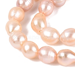 Hebras de perlas nucleadas naturales&nbsp;PEAR-N012-02Q-02