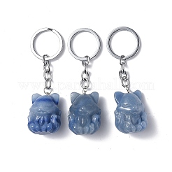 Schlüsselanhänger aus natürlichen/synthetischen Edelsteinen&nbsp;KEYC-P011-03P