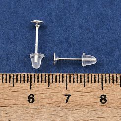 925 Sterling Silber Ohrstecker Zubehör&nbsp;STER-K183-15S-4mm