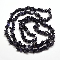 Synthetischen blau Aventurin Chip Bead Stränge&nbsp;G-M205-41