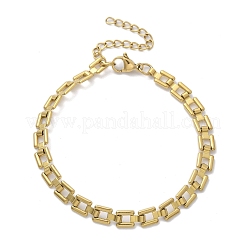 Armbänder aus 304er Edelstahl mit quadratischen Gliedern für Damen&nbsp;BJEW-F488-21G-02