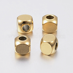 Ionenplattierung (IP) 304 Edelstahlperlen&nbsp;X-STAS-F135-07G-6x6mm