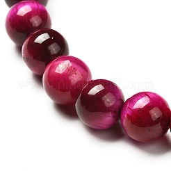 Ensemble de bracelets extensibles en perles d'oeil de tigre naturel (teint)&nbsp;BJEW-JB06653-02