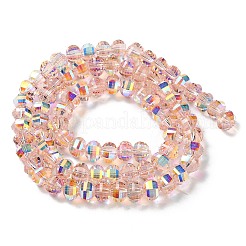 Transparentes cuentas de vidrio electroplate hebras&nbsp;X-GLAA-Q099-C01-03-1