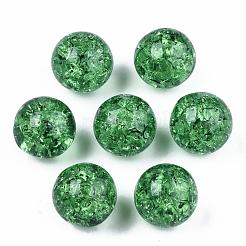 Fili di perline rotonde acriliche crackle trasparenti&nbsp;CCG-R002-12mm-08