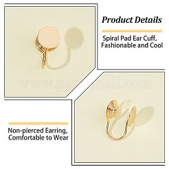 16 paio di orecchini a spirale in ottone&nbsp;EJEW-HS0001-24G