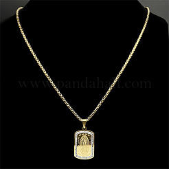 Colliers pour hommes avec pendentif vierge en acier inoxydable 304&nbsp;FS-WG2A4A4-02