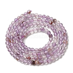 Natürliche violette Phantomquarz-Perlenstränge aus violettem Lodolith&nbsp;G-B090-A21-03