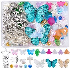 Kit fai da te per realizzare portachiavi a forma di farfalla&nbsp;DIY-SC0033-73