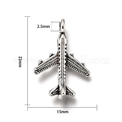 Pendenti per aereo passeggeri in argento antico stile tibetano&nbsp;X-TIBEB-A101638-AS-LF