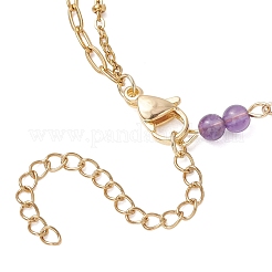 Braccialetti con maglie di perline rotonde di pietre preziose naturali&nbsp;BJEW-JB13488