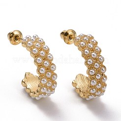 Anello e orecchini rotondi con strass&nbsp;EJEW-D277-09G