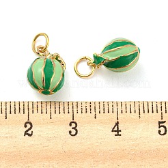 Encantos de esmalte de latón chapado en estante de sandía&nbsp;KK-Q804-05G