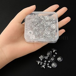 300 Stück 3-teilige Ohrmuttern aus Messing und Kunststoff&nbsp;FIND-YW0002-17P
