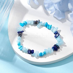 Bracelets extensibles en pierres précieuses naturelles et synthétiques pour femmes&nbsp;BJEW-JB10994-01