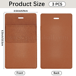 Estuche rectangular de cuero sintético para bolígrafos&nbsp;LS-AJEW-WH20060-95B