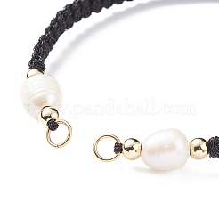 Bracelet de perles tressées en polyester semi-fini&nbsp;AJEW-JB01128-05