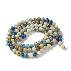 Fili di perle di azzurrite blu naturale&nbsp;GG-CBAE031-A03-4mm