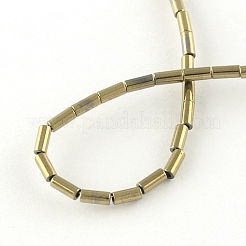 Colonna placcato ematite sintetico non magnetico fili di perline&nbsp;G-R259-69E
