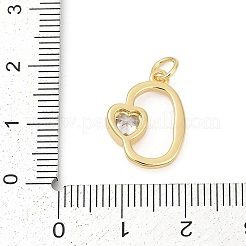 Pendenti in ottone con zirconi cubici&nbsp;KK-U062-46G-01