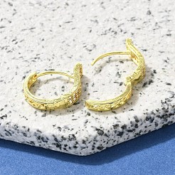 Orecchini a cerchio in ottone chiaro con zirconi cubici&nbsp;EJEW-M047-16G