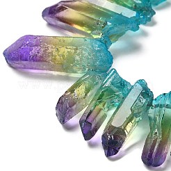 Brins de perles teintées en cristal de quartz naturel&nbsp;G-I345-02G
