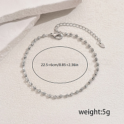 Eleganti cavigliere con catena a maglie sferiche in ottone per outfit da pendolarismo quotidiano da donna&nbsp;JB5615-2