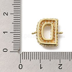 Liens lettres en laiton micro pavé de zircones cubiques&nbsp;KK-I717-04D