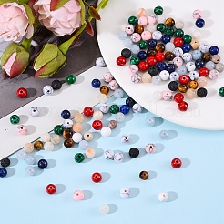 400pcs 10 brins de perles de pierres précieuses naturelles et synthétiques de style&nbsp;G-SZ0001-50