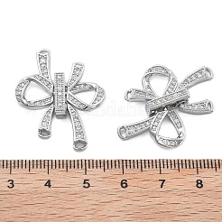 Fermoirs repliables en laiton micro pave zircone cubique transparente&nbsp;KK-B125-02P