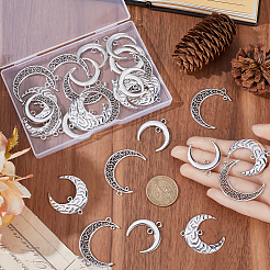 60 Stück 3 Stile tibetischen Stil Legierung 2-Loop-Anschluss Charms&nbsp;FIND-SC0007-55