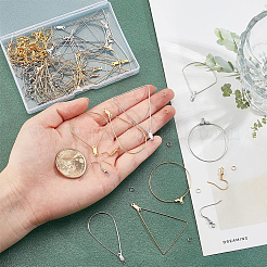 Kit de diy para hacer pendientes colgantes geométricos con alambre enrollado grande&nbsp;DIY-UN0003-02