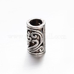 Perles de colonne en alliage de zinc de style tibétain&nbsp;PALLOY-ZN63835-AS