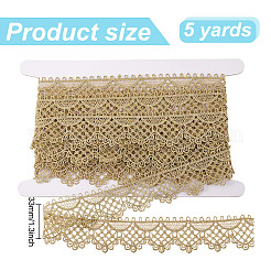 5 Yard Metallic-Garn-Bänder mit Blumen-Spitzenbesatz&nbsp;SRIB-HY0001-07A