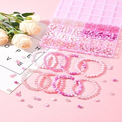 DIY Schmuckherstellungsset mit rosa Farbthema&nbsp;DIY-FS0008-78