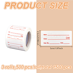 500 Stück rechteckige Aufkleberrolle&nbsp;DIY-WH0152-935B