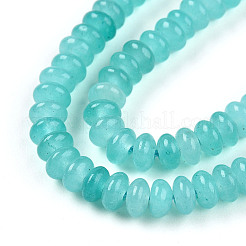 Gefärbt natürlichen weißen Jade Perlen Stränge&nbsp;X-G-T139-57A-06
